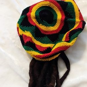 Rasta Crochet Hat with Dreadlock Wig